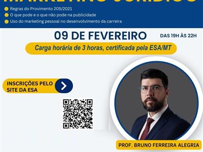 Foto da Notícia: OAB-MT convida para curso de marketing jurídico